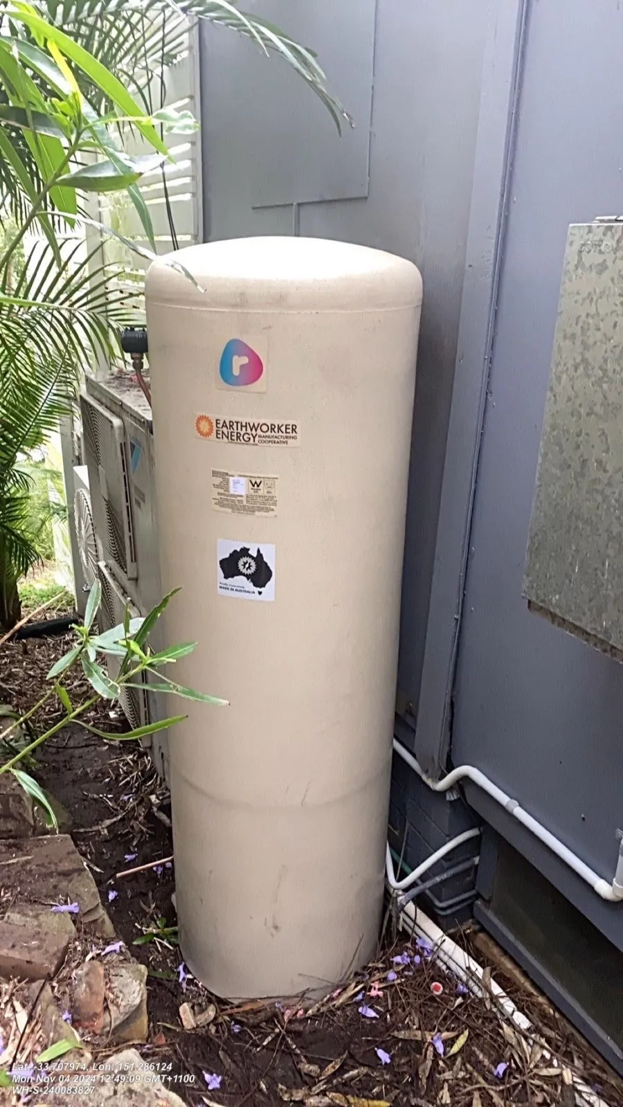 Heat pump hot water system installed at a North Narrabeen property by Northern Beaches Hot Water