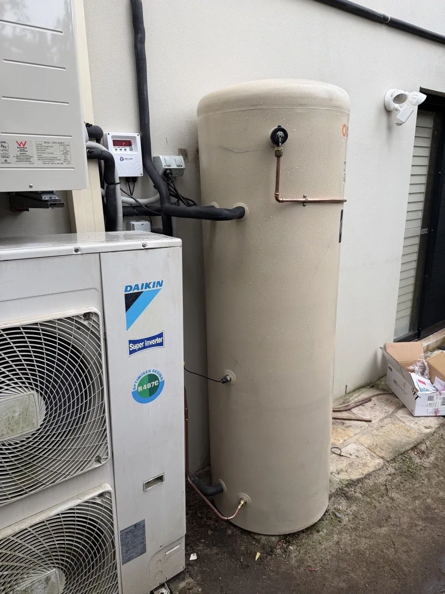 Heat pump hot water system installed at a Freshwater property by Northern Beaches Hot Water