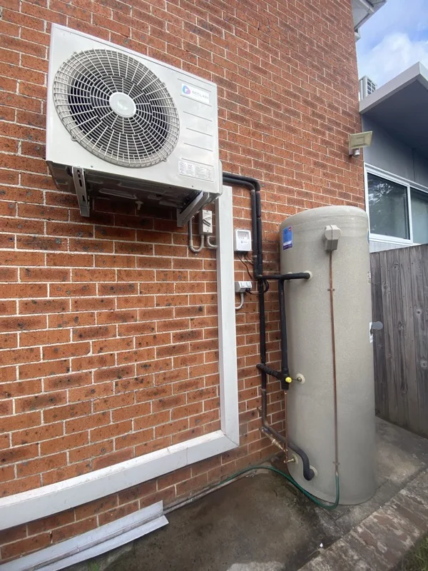Heat pump hot water system installed on the Northern Beaches